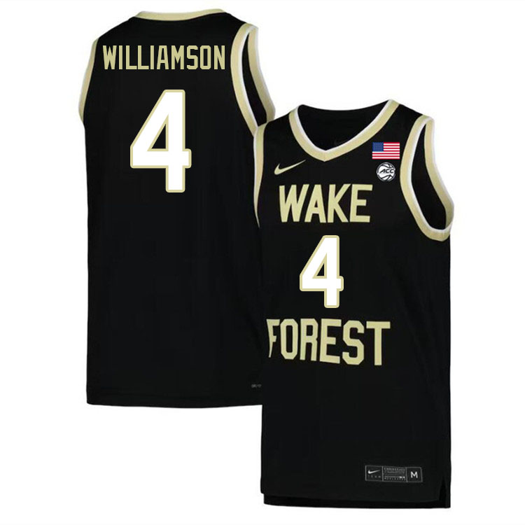 #4 Daivien Williamson Wake Forest Demon Deacons 2022-23 College Stitchec Basketball Jerseys Sale